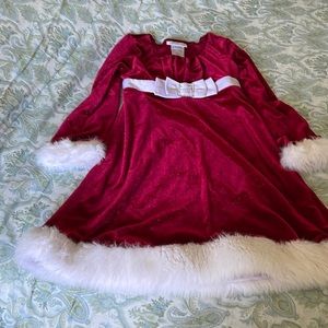 Bonnie Jean Girls Embellished Long Sleeve A-Line Dress. Christmas dress